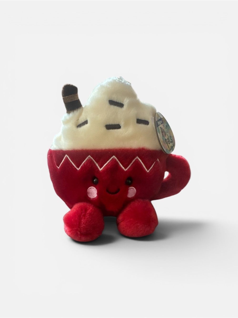 Palm Pals Plush Red Cup with Hot Cocoa & Whipped Cream Top Plush Toy NWT Gift